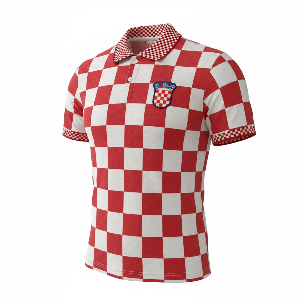 Hrvatska Polo Majica s Vezenim Grbom