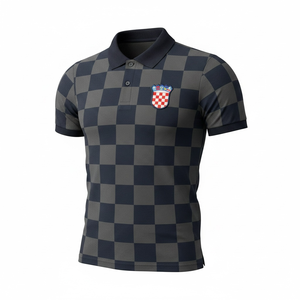 Hrvatska Polo Majica s Vezenim Grbom