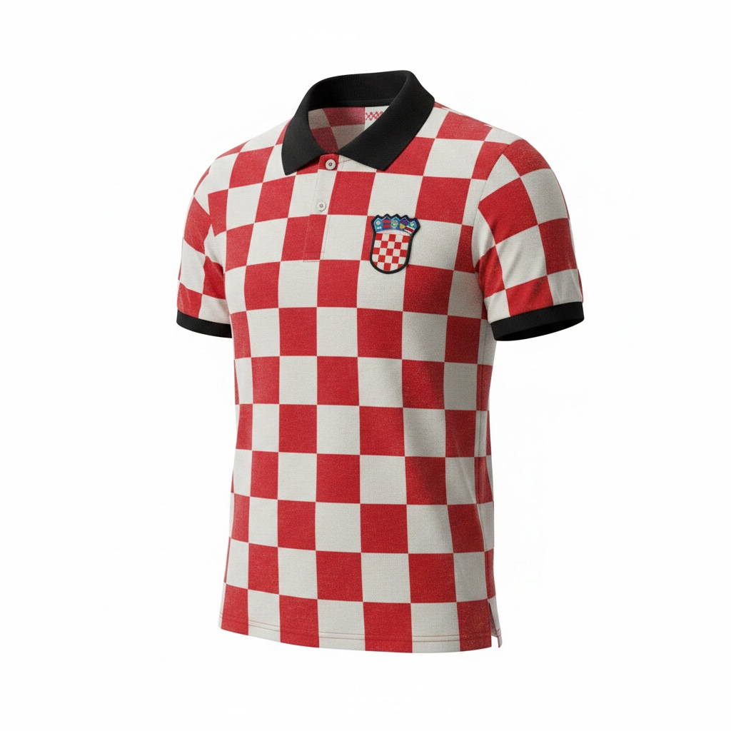 Hrvatska Polo Majica s Vezenim Grbom