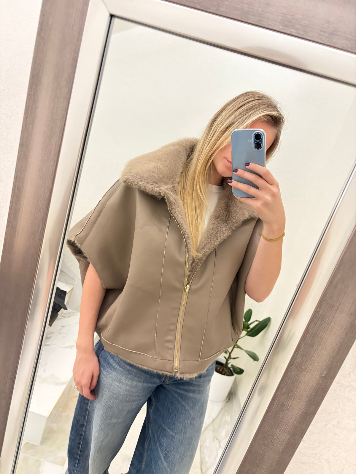 Elena Reversible Fur Vest - dvostrani ženski prsluk