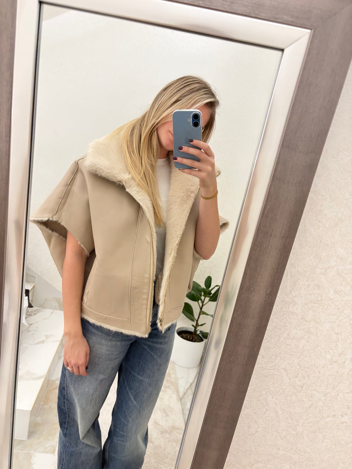 Elena Reversible Fur Vest - dvostrani ženski prsluk