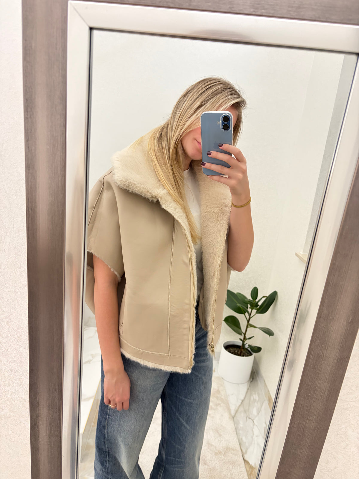 Elena Reversible Fur Vest - dvostrani ženski prsluk