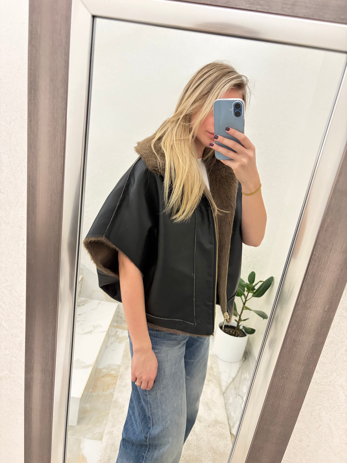 Elena Reversible Fur Vest - dvostrani ženski prsluk