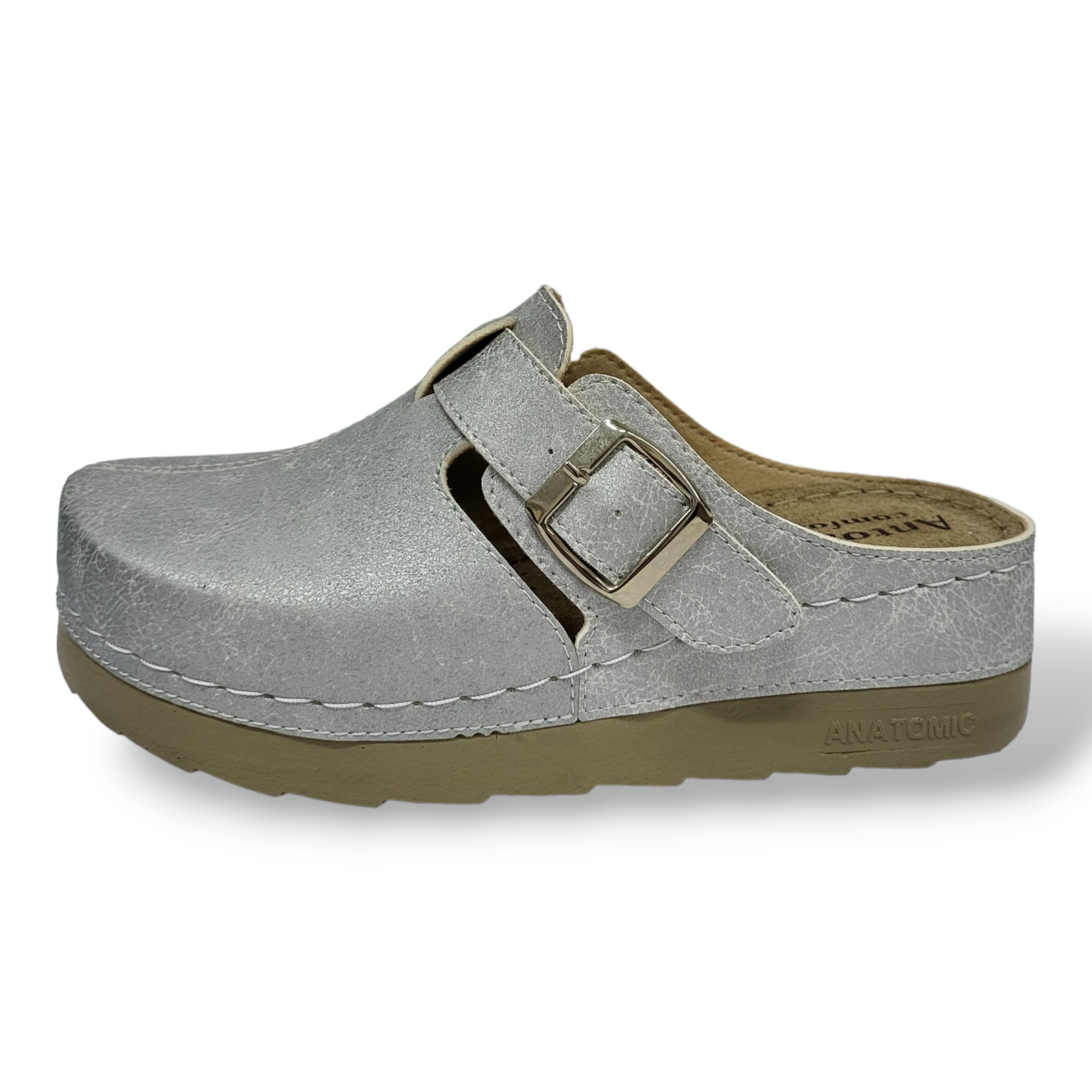 Ženske anatomske klompe - Silvery gold