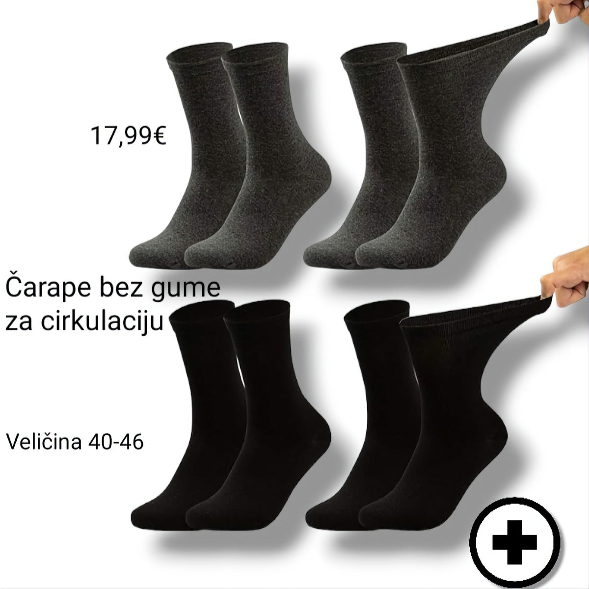 Čarape bez gumice - za cirkulaciju (12 pari)