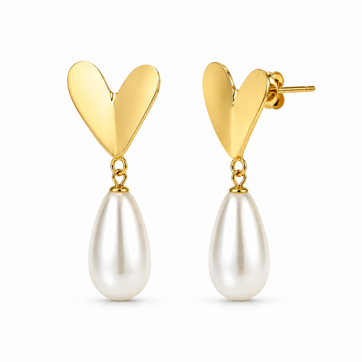 Pearl Heart Drop – viseće naušnice