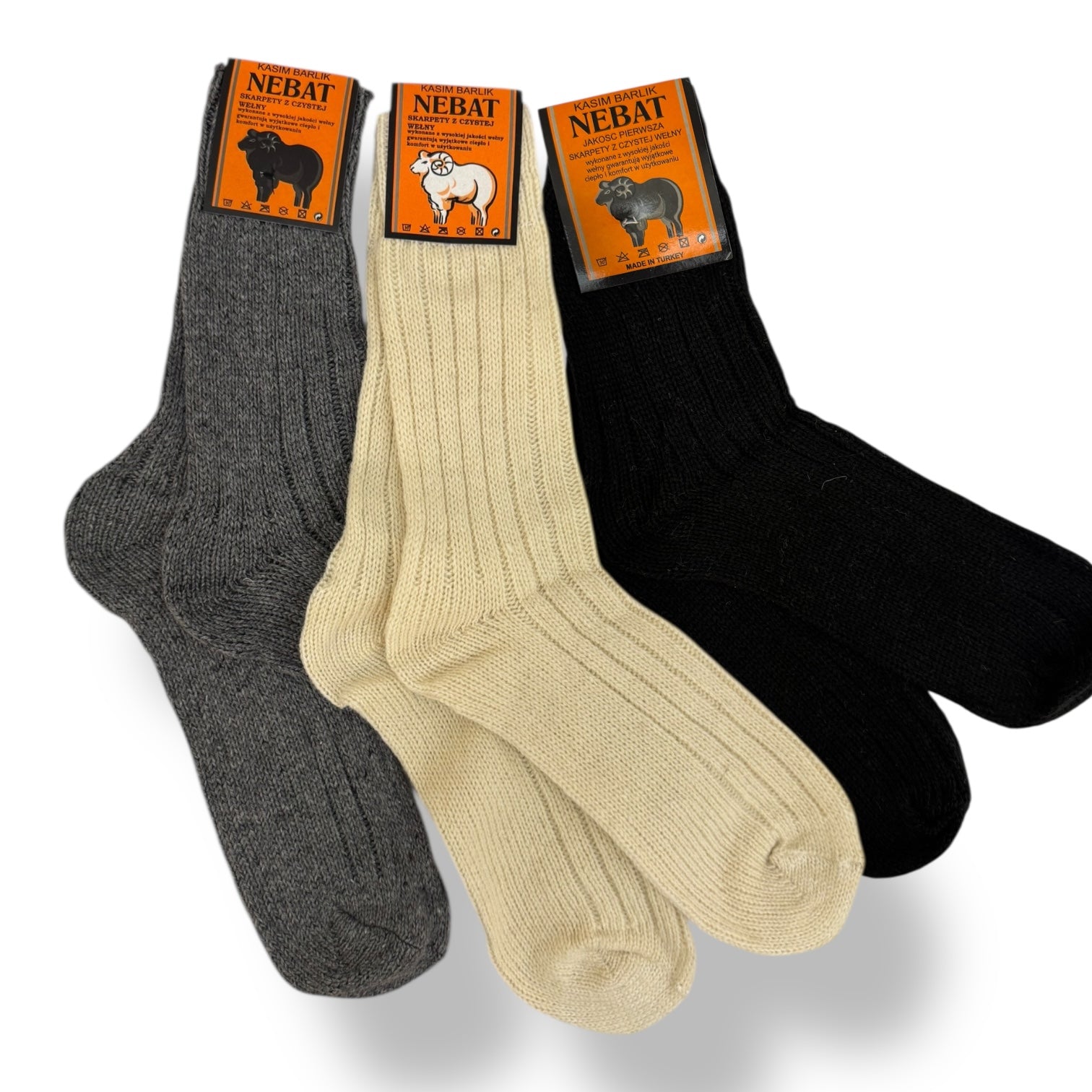 Tople vunene čarape NEBAT - 3 para