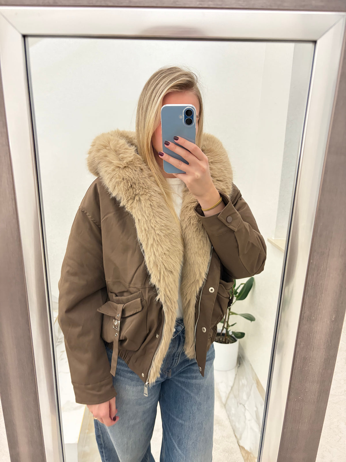 Ženska zimska jakna s krznom Siena Luxe