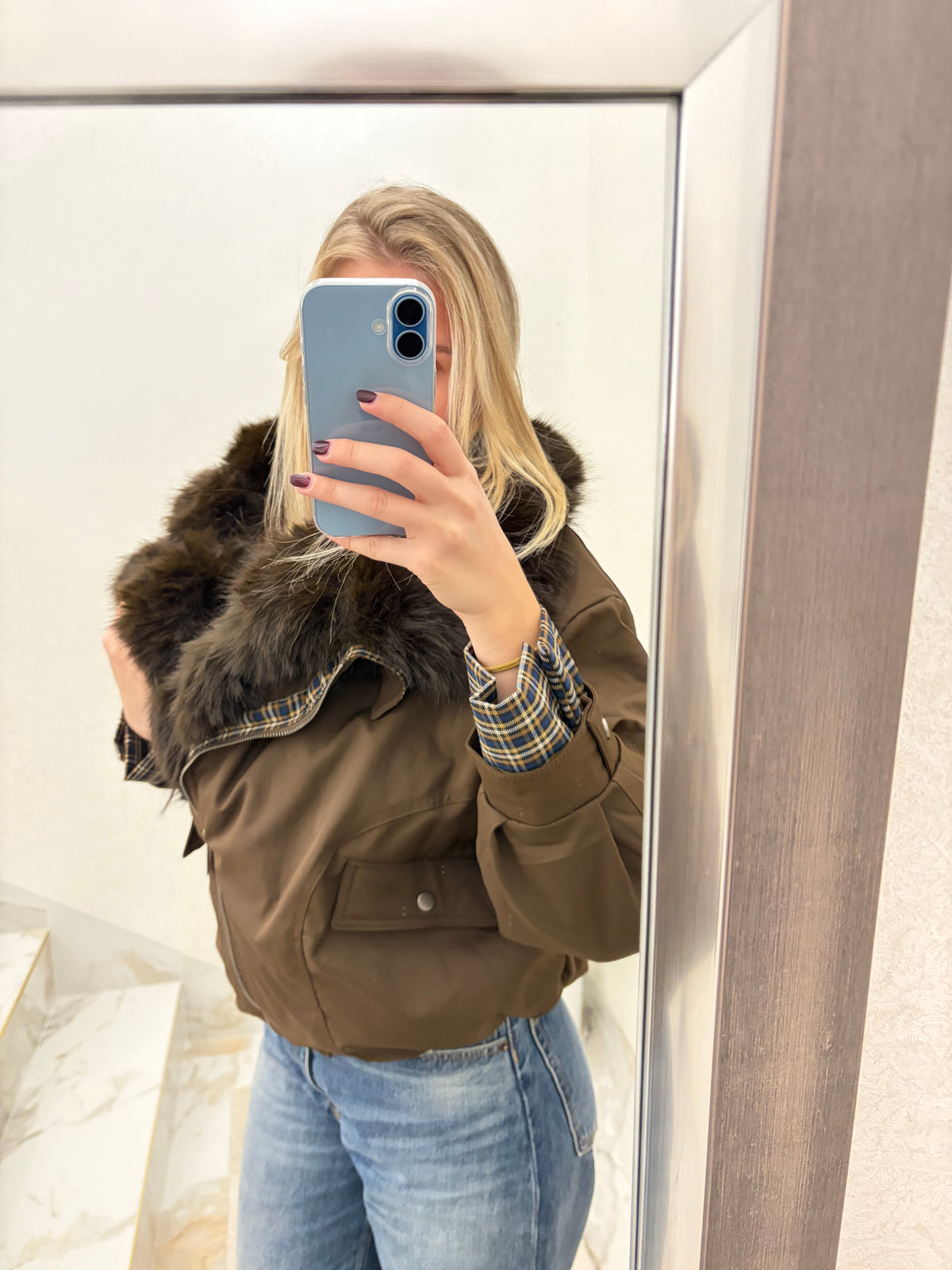 Ženska zimska jakna Bianca Fur Bomber