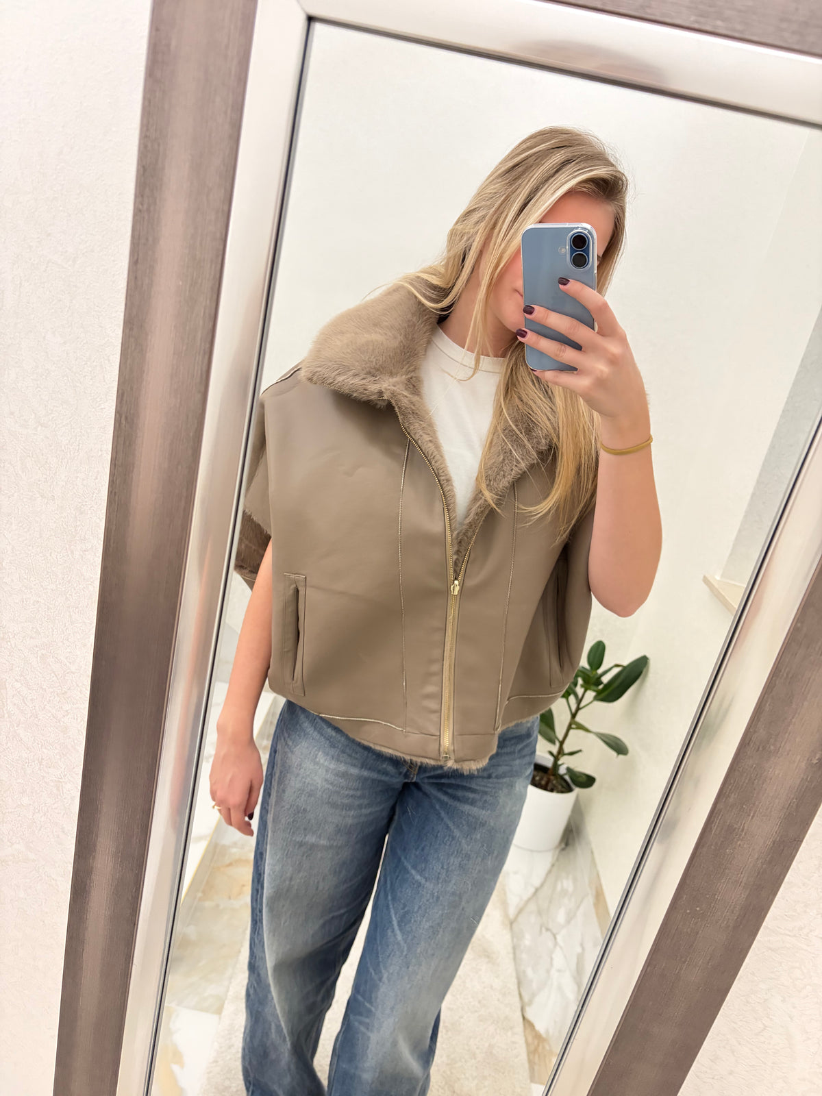 Elena Reversible Fur Vest - dvostrani ženski prsluk