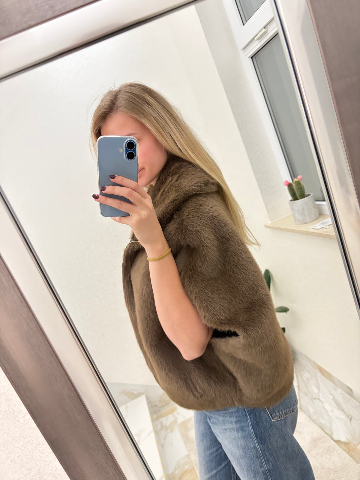 Elena Reversible Fur Vest - dvostrani ženski prsluk