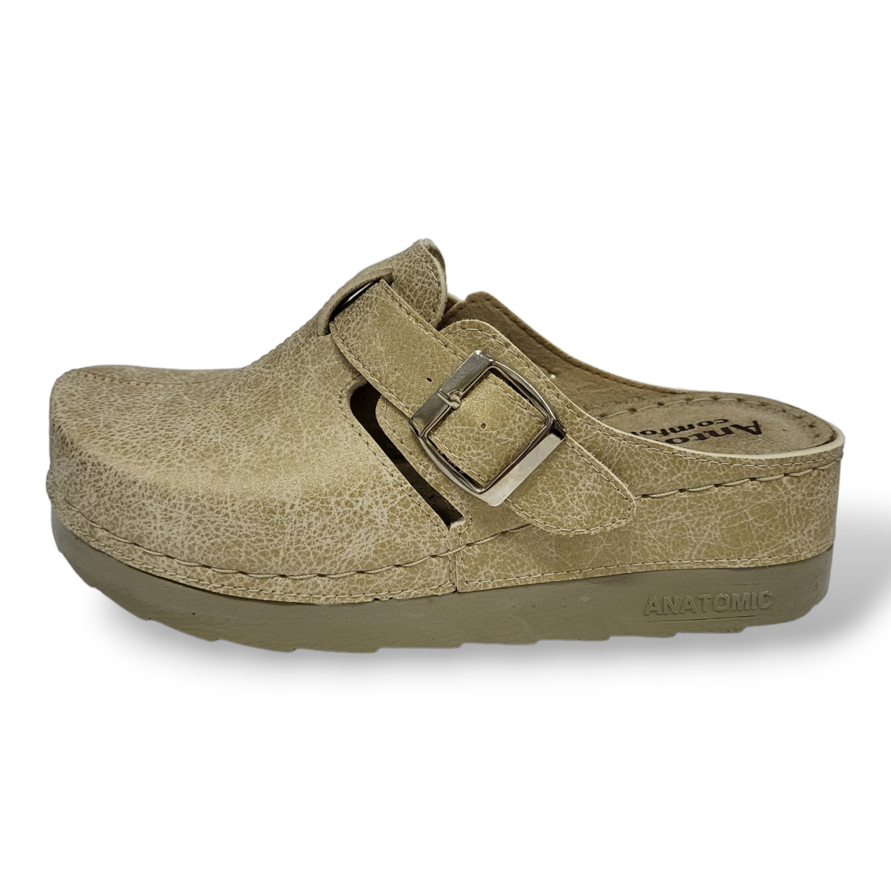 Ženske anatomske klompe - Silvery gold
