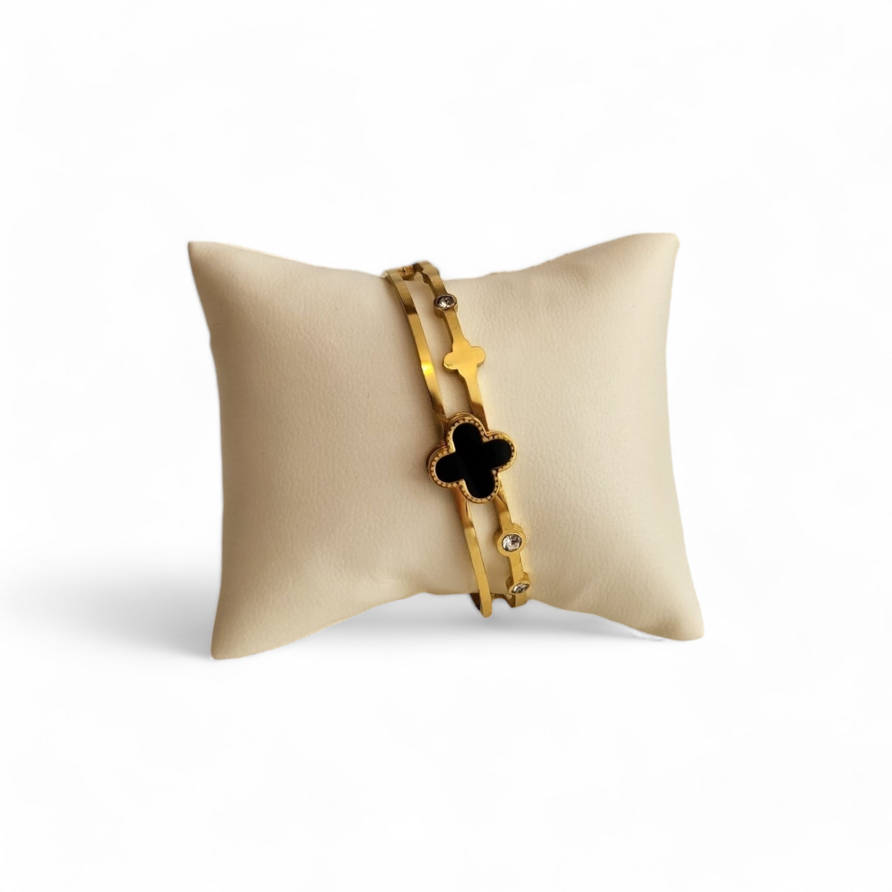 Narukvica od nehrđajućeg čelika Four-leaf clover bracelet